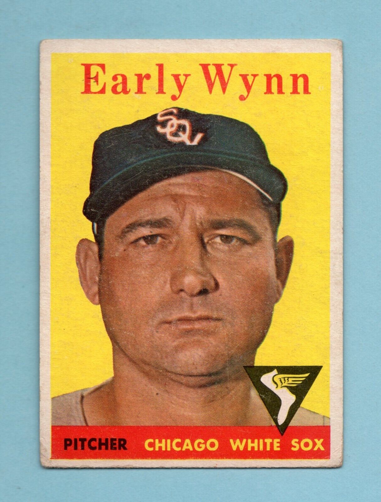 1958 Topps #100 Early Wynn Chicago White Sox Yellow Team Baseball Card VG - VG+