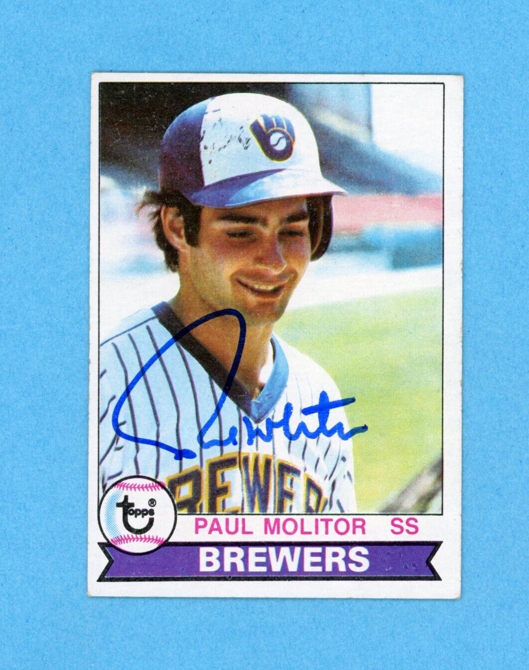 Paul Molitor Signed 1979 Topps Card #24 Auto with B&E Hologram