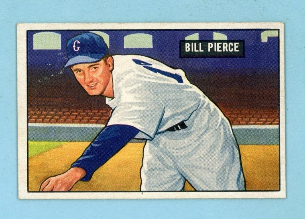 1951 Bowman #196 Billy Pierce Chicago White Sox Rookie Baseball Card Ex/Mt ap id