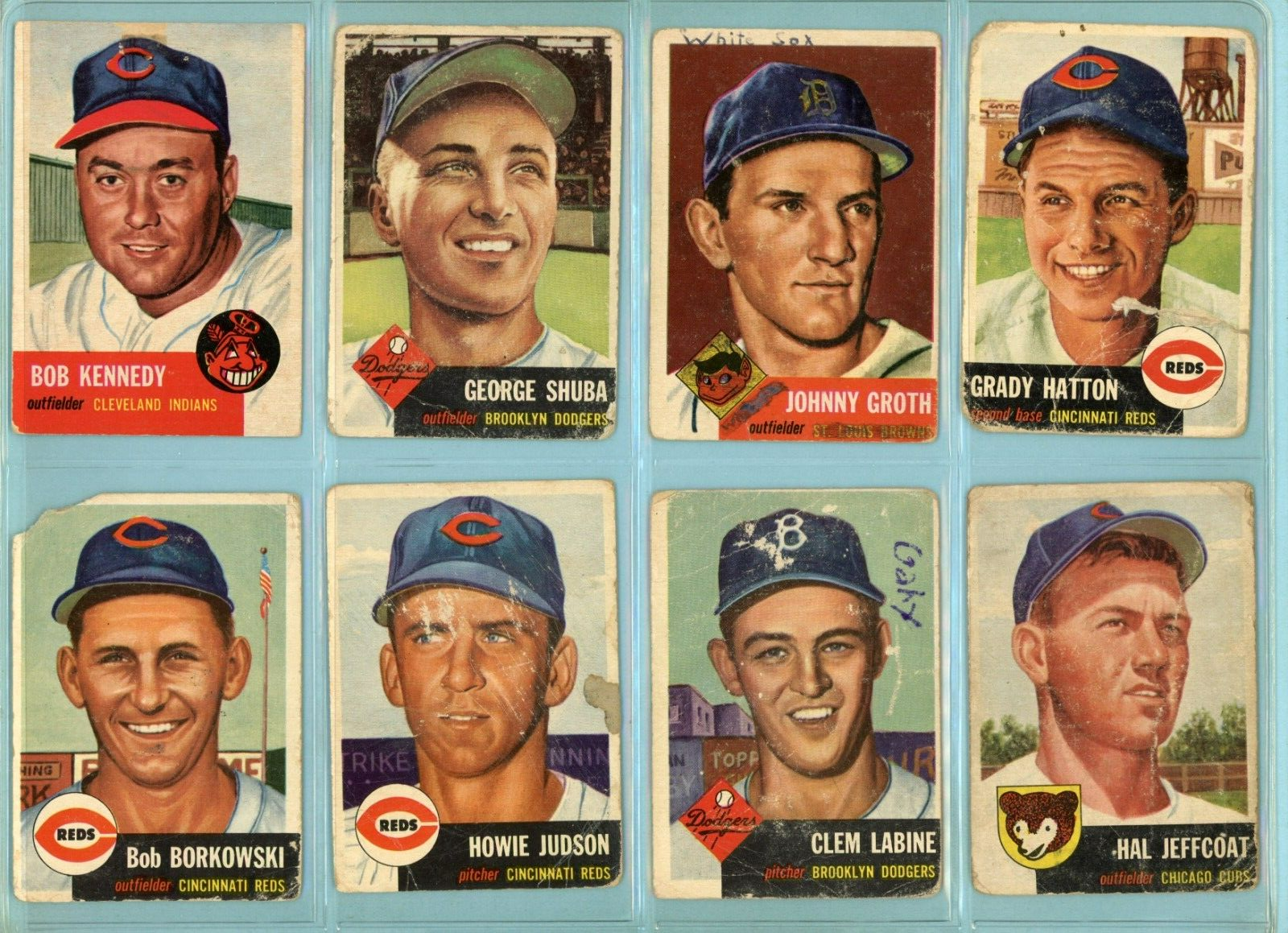 1953 Topps Starter Set Lot of 39 Different Baseball Cards Very Low Grade