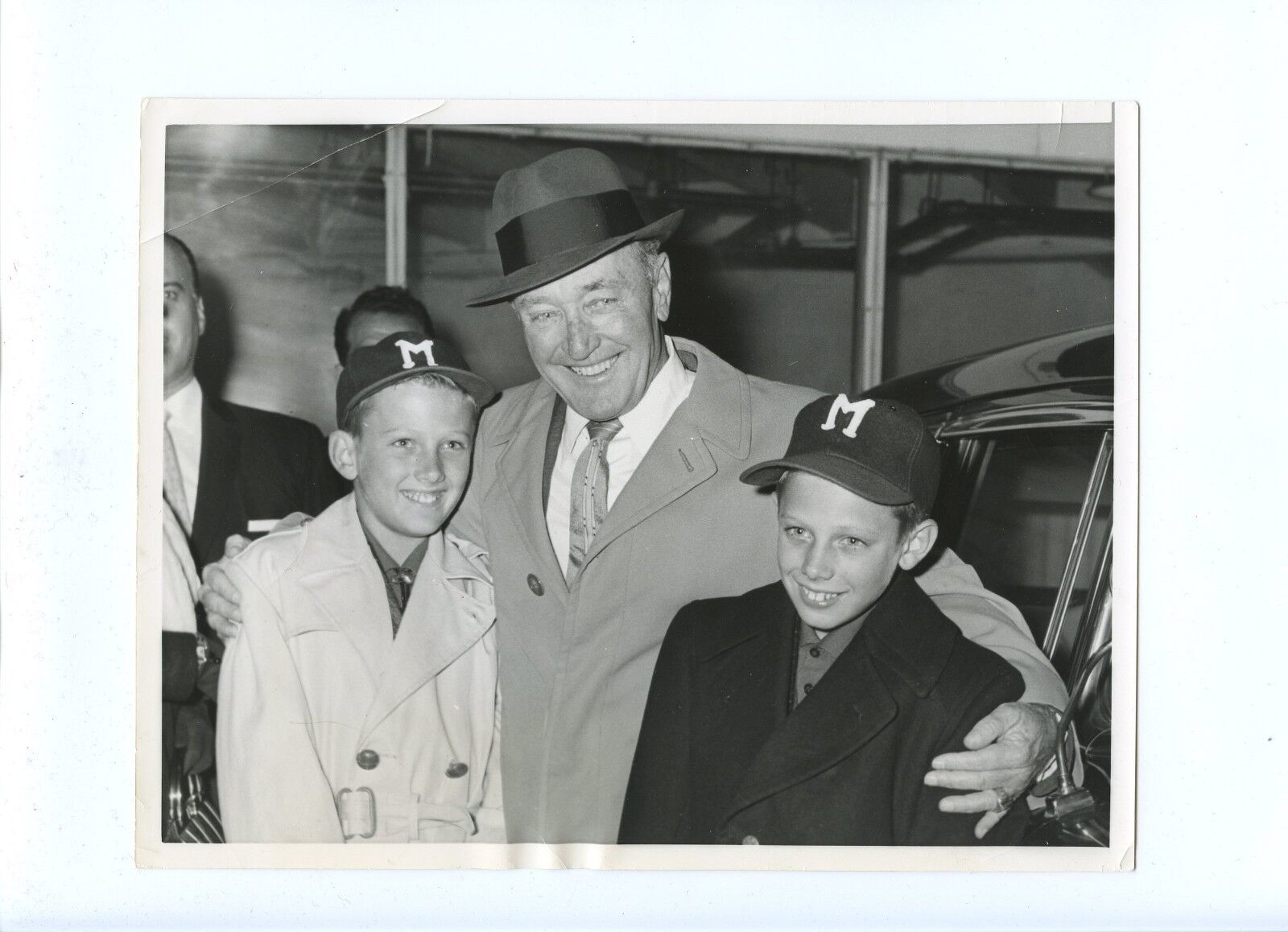 Original October 2 1958 Fred Haney & Kids Braves World Series 7 X 9 Wire Photo