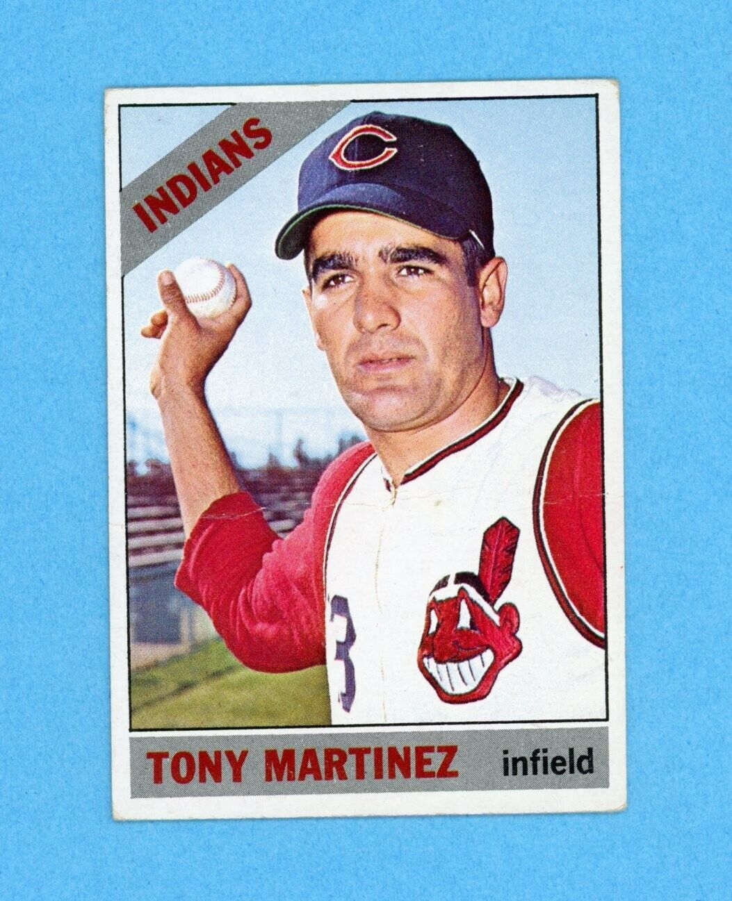 1966 Topps #581 Tony Martinez Cleve Indians High Number Baseball Card Low Grade