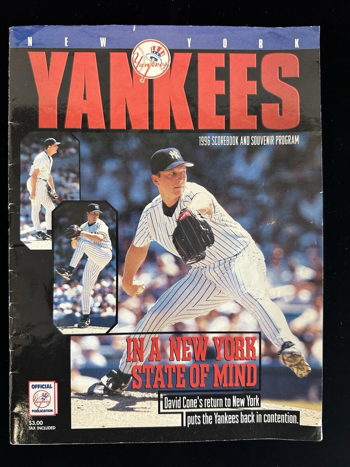 April 24 1996 Yankees Baseball Program vs Indians SIGNED by Derek Jeter +22 more