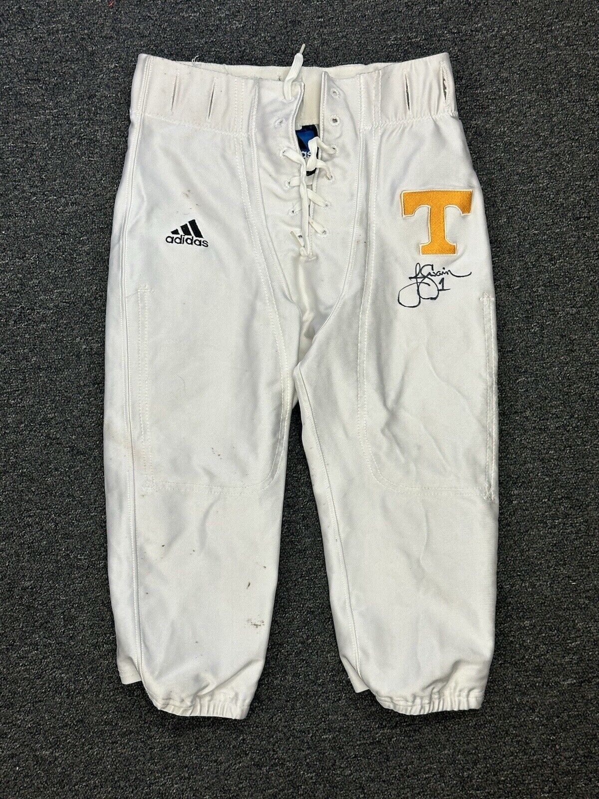 2003 Jayson Swain #1 Tennessee SIGNED GAME USED NCAA College Football Pants