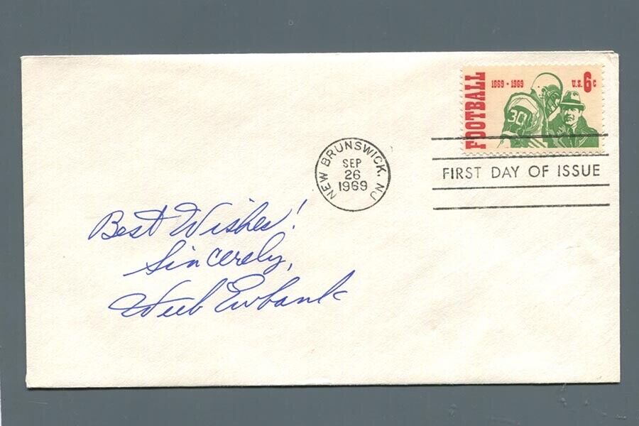 Weeb Ewbank Signed Cachet First Day Cover 9/26/69 Auto with B&E Hologram #1