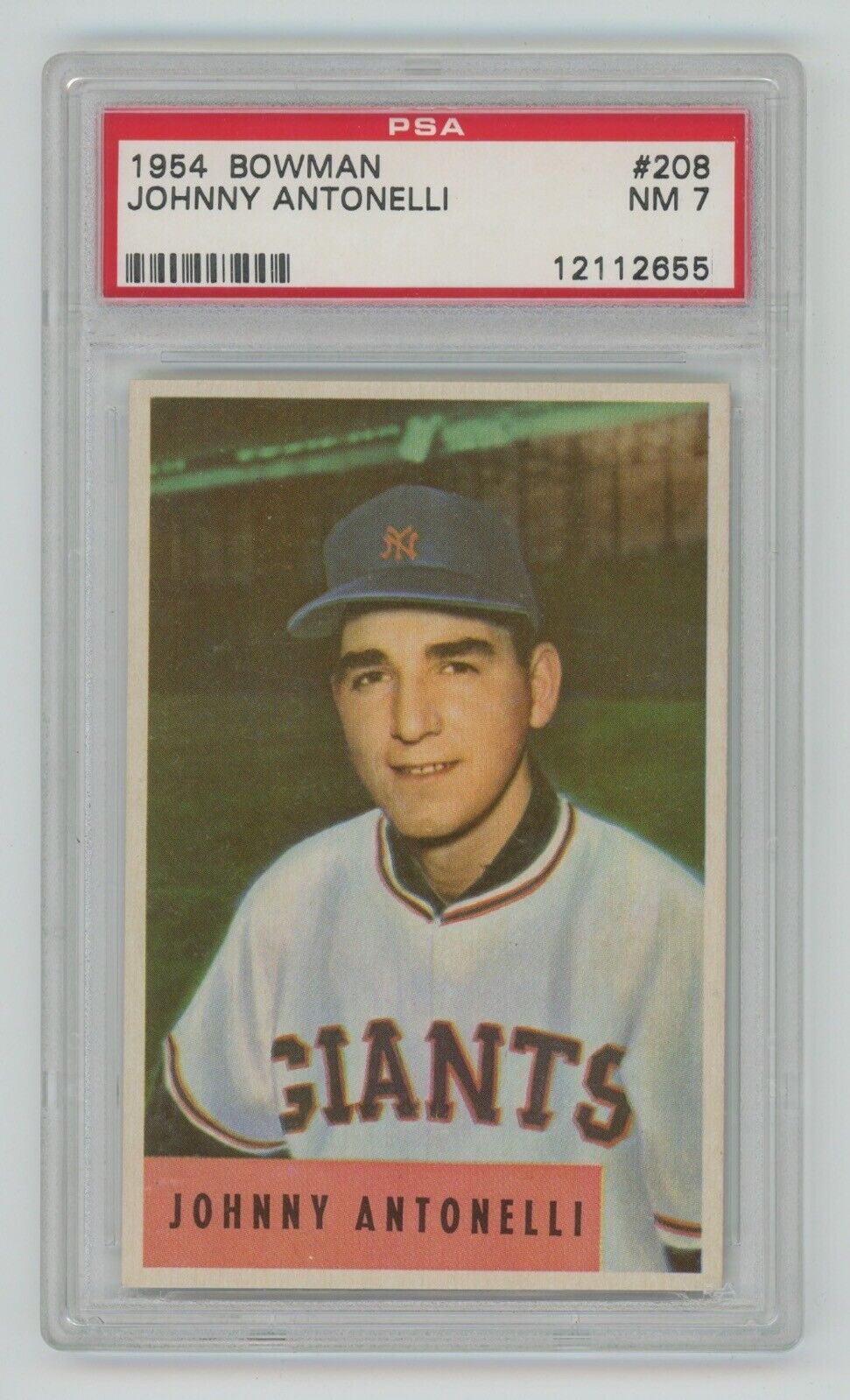 Johnny Antonelli 1954 Bowman Card #208 PSA 7 NM