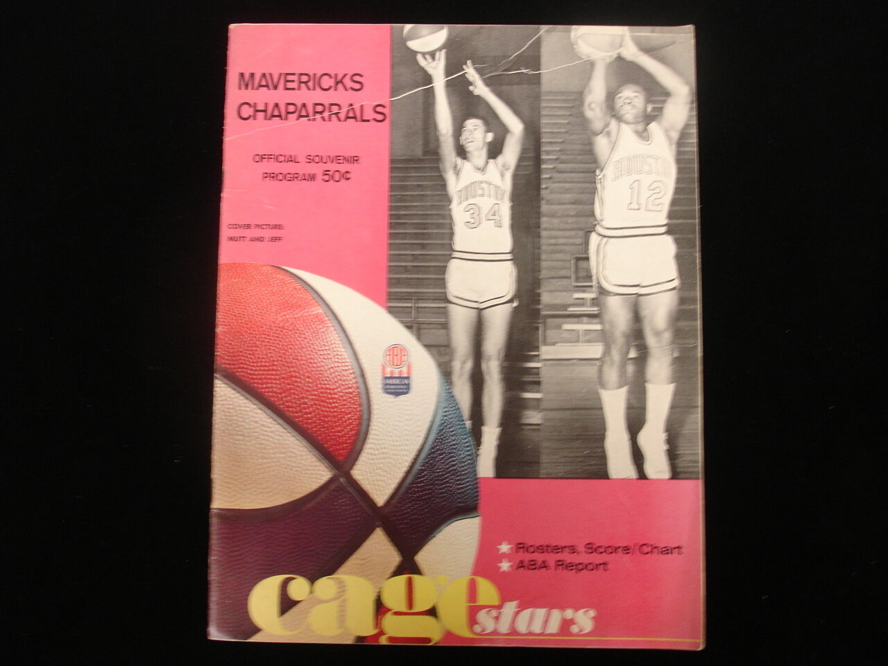 1968-69 Dallas Chaparrals @ Houston Mavericks ABA Program - Unscored