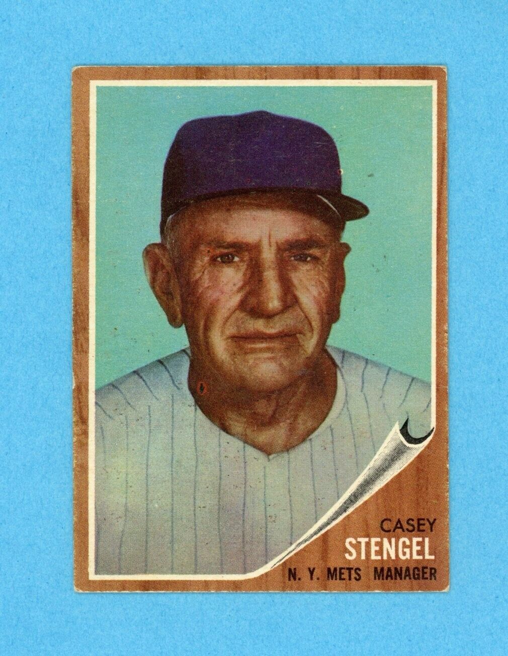 1962 Topps #29 Casey Stengel New York Mets Baseball Card EX twrse