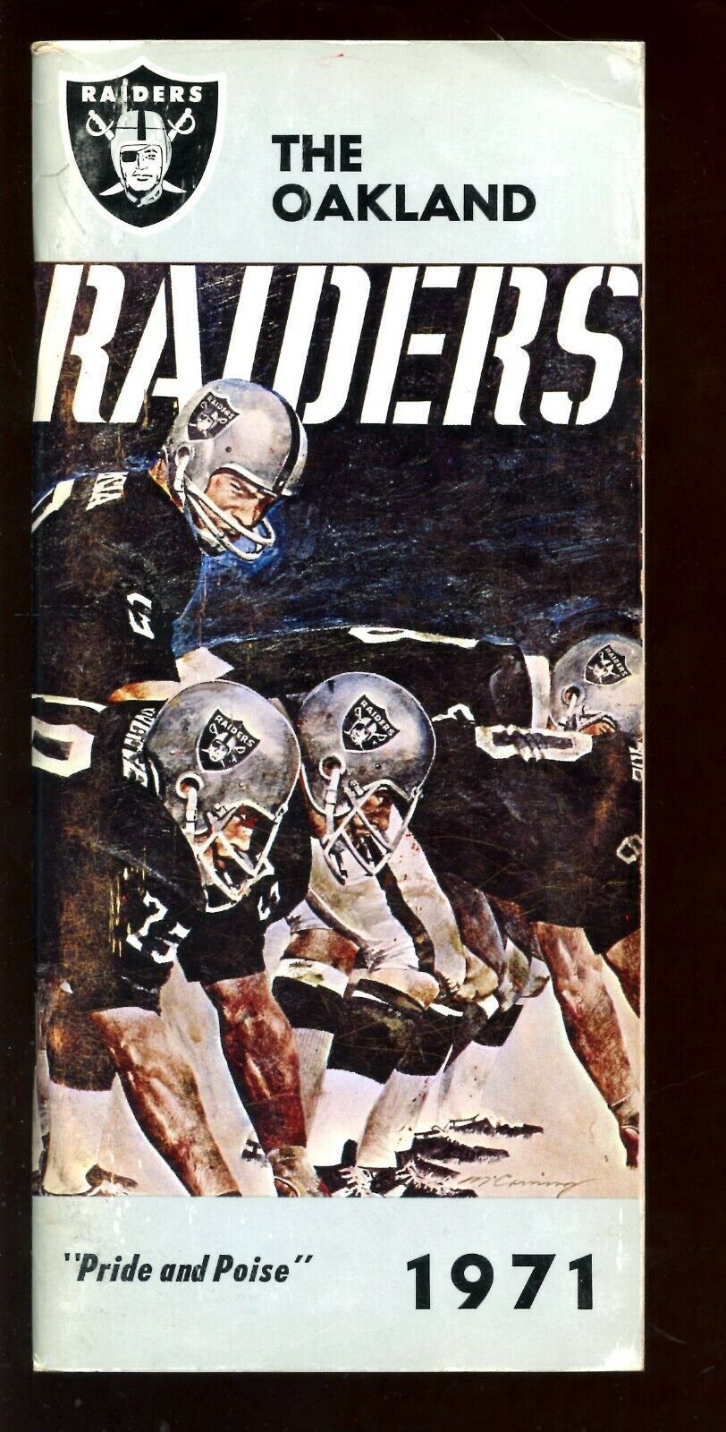 1971 NFL Football Oakland Raiders Yearbook / Media Guide EX+