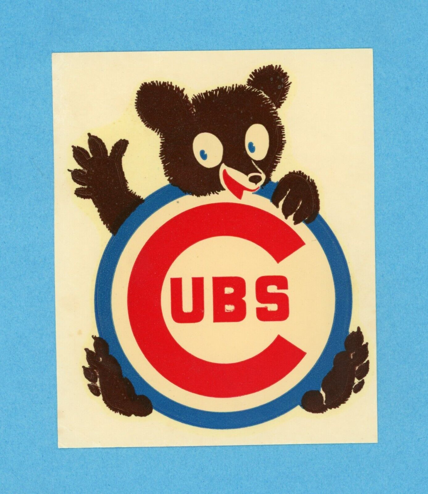 Vintage Chicago Cubs Baseball Decal