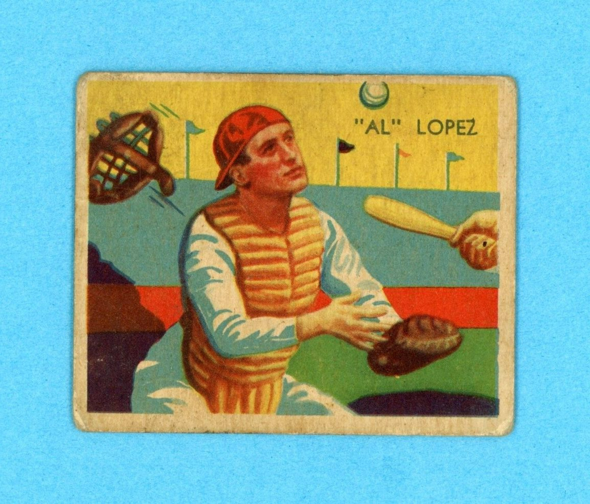 1934-36 Diamond Stars #28 Al Lopez Brooklyn Dodgers Baseball Card Low Grade