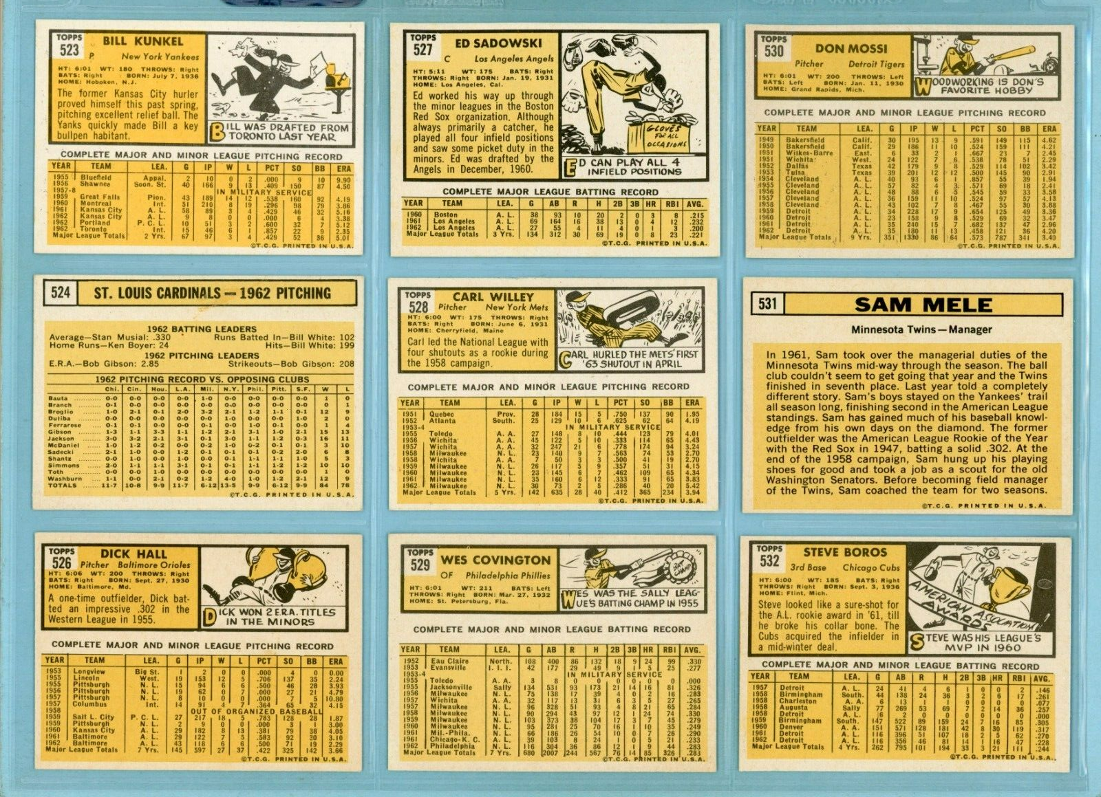 1963 Topps Starter Set Lot of 45 Different High Number Baseball Cards Ex/Mt - NM