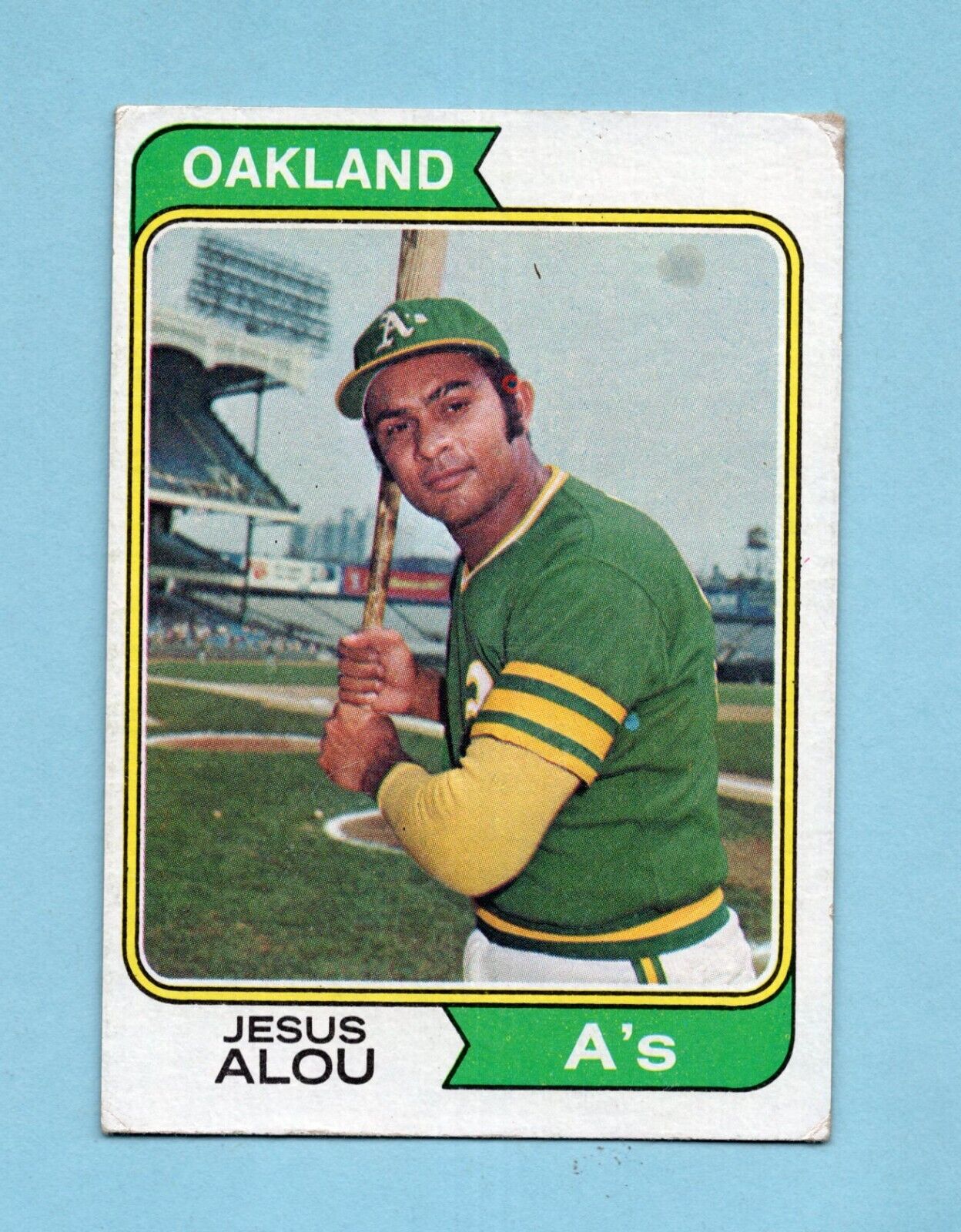 1974 Topps #654 Jesus Alou Oakland A's No Position Variation Baseball Card VG