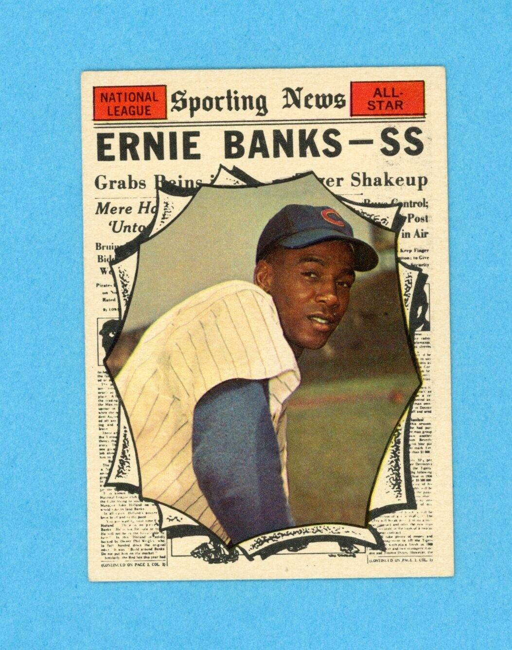 1961 Topps #575 Ernie Banks All-Star Chicago Cubs Baseball Card Ex+ - Ex/Mt