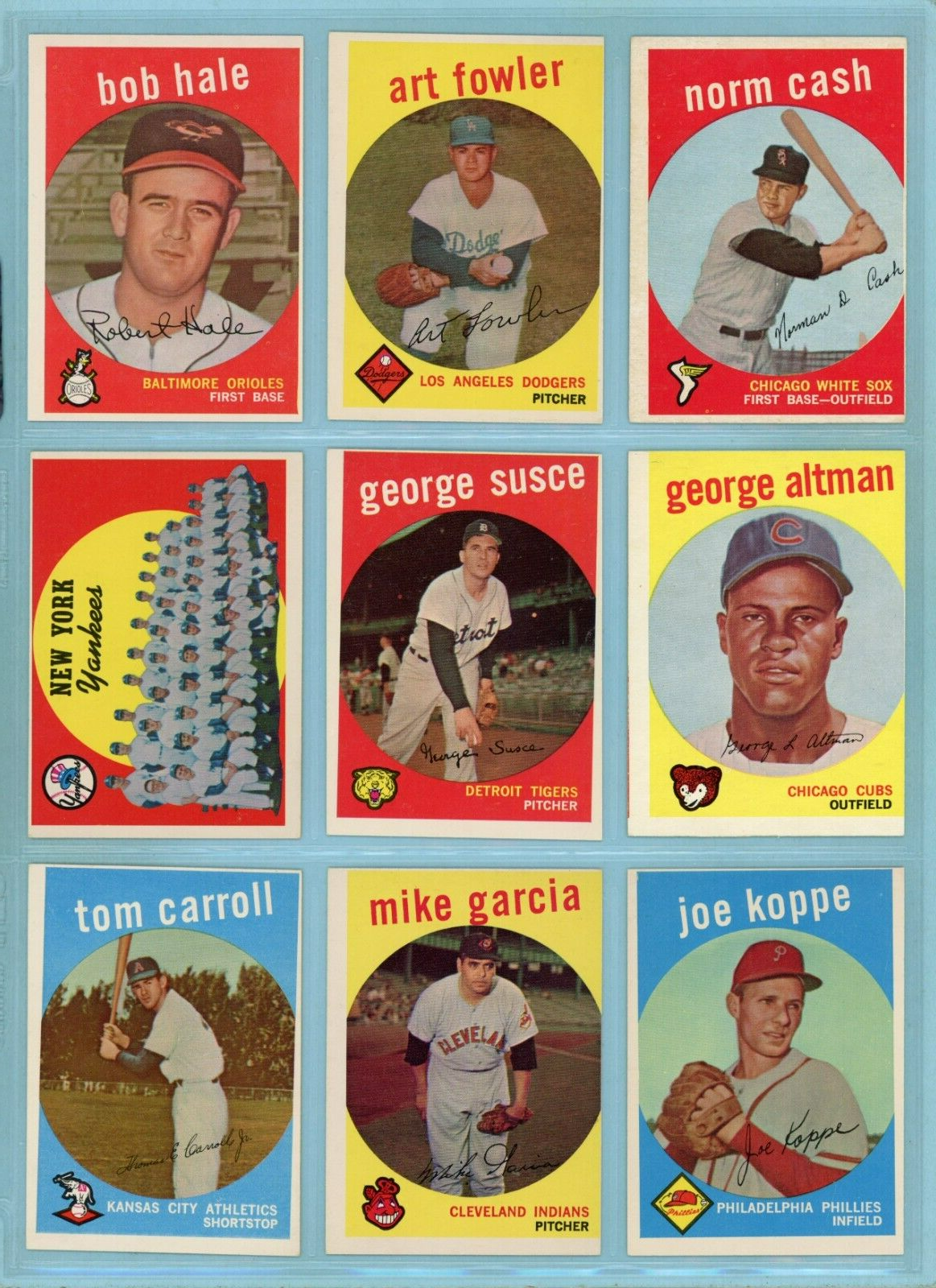 1959 Topps Starter Set Lot of 54 Diff High Number Baseball Cards Ex/Mt - NM o/c