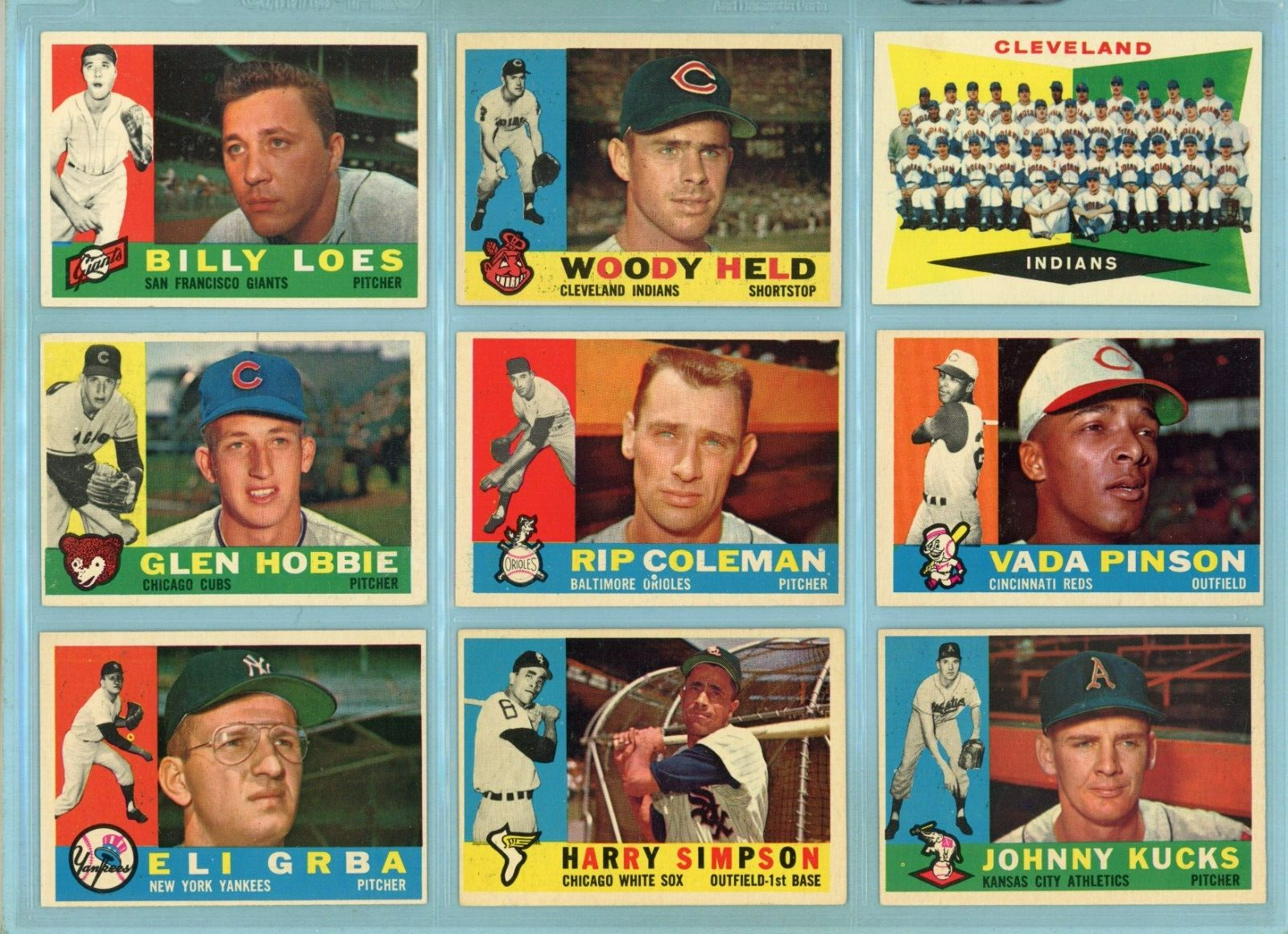 1960 Topps Starter Set Lot of 327 Different Baseball Cards Ex/Mt sbsl