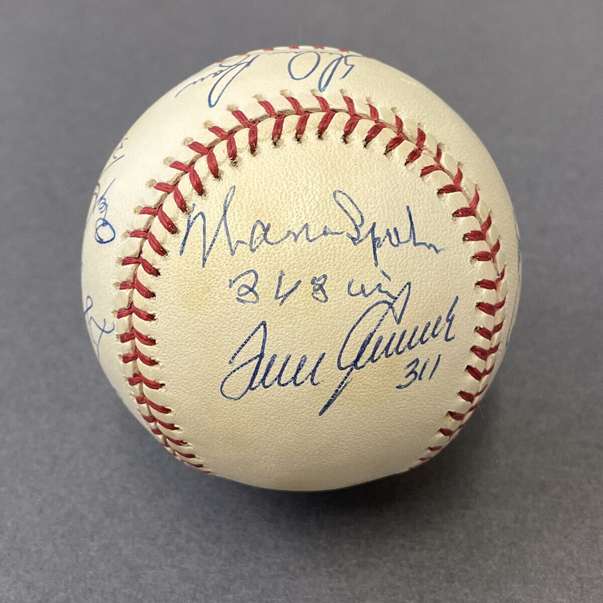 300 Game Winners Baseball Signed by 9 HOFers OAL BB Autos PSA Seaver, Ryan, etc.