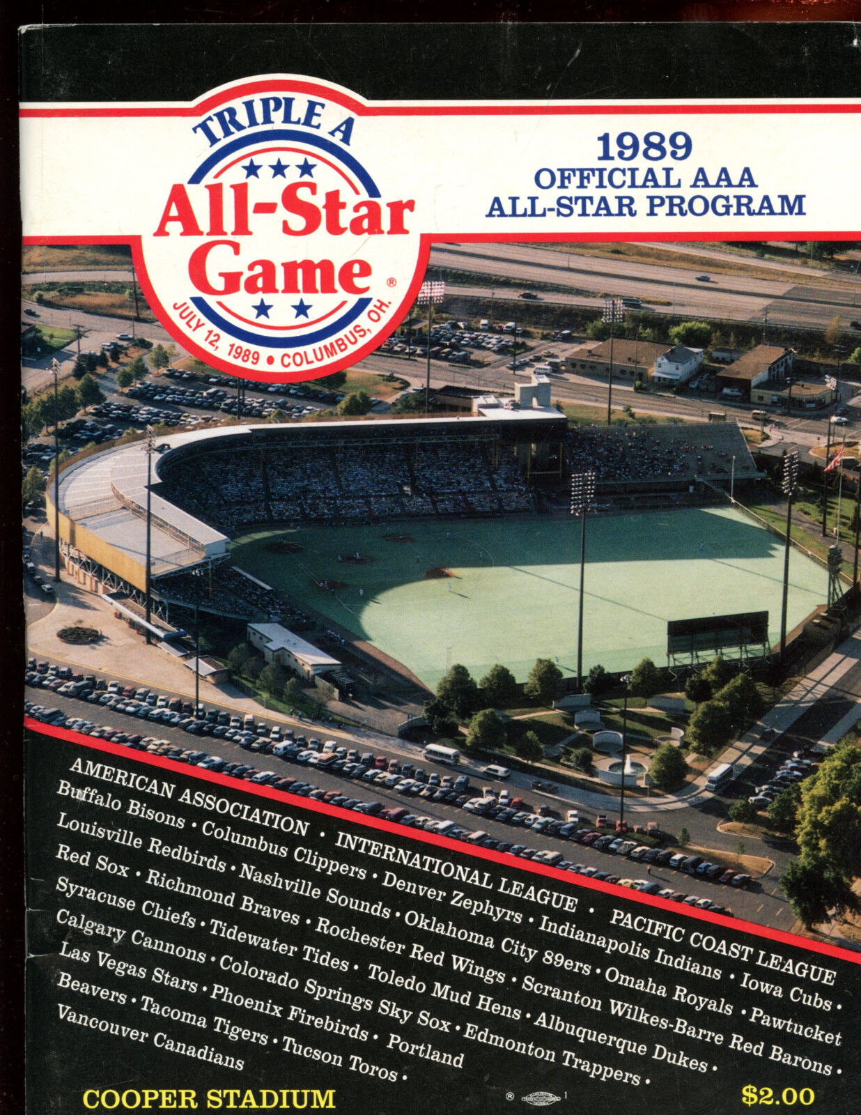 1989 AAA Baseball All Star Game Program EX+