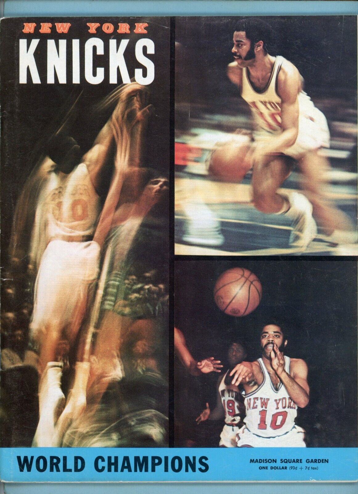 September 22, 1973 Braves vs Celtics & Suns vs Knicks Program Walt Frazier on cv