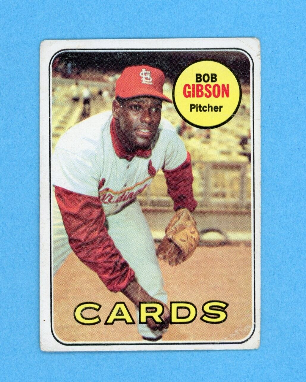 1969 Topps #200 Bob Gibson St Louis Cardinals Baseball Card Low Grade