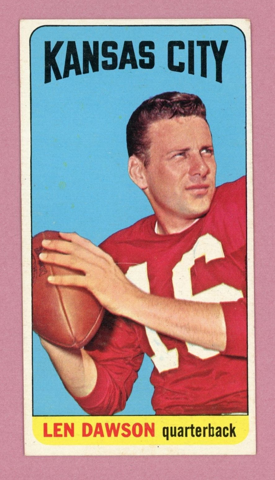 1965 Topps #99 Len Dawson Kansas City Chiefs Short Print Football Card Ex/Ex+