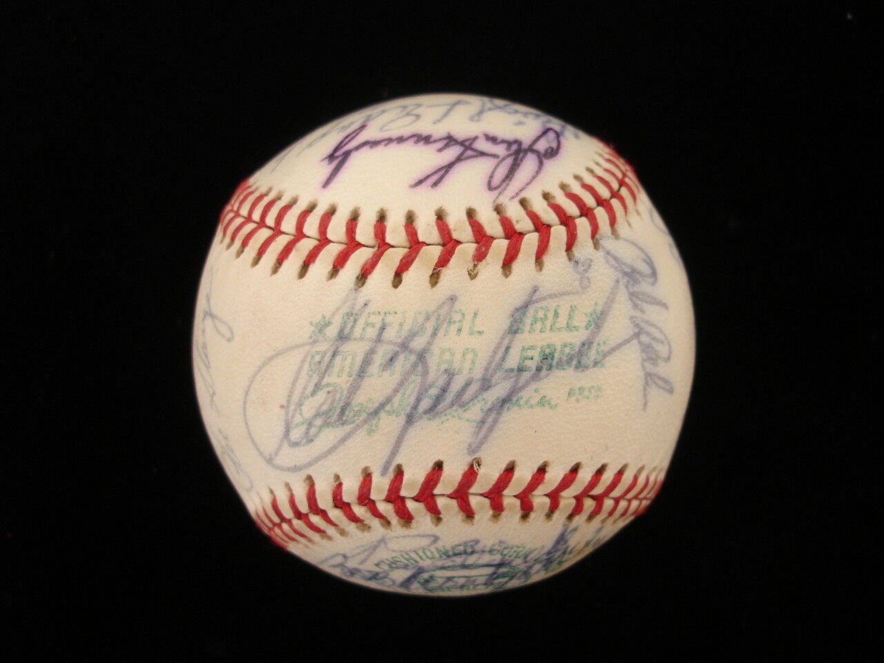 1973 Boston Red Sox Team Autographed AL Baseball - 25 Signatures 