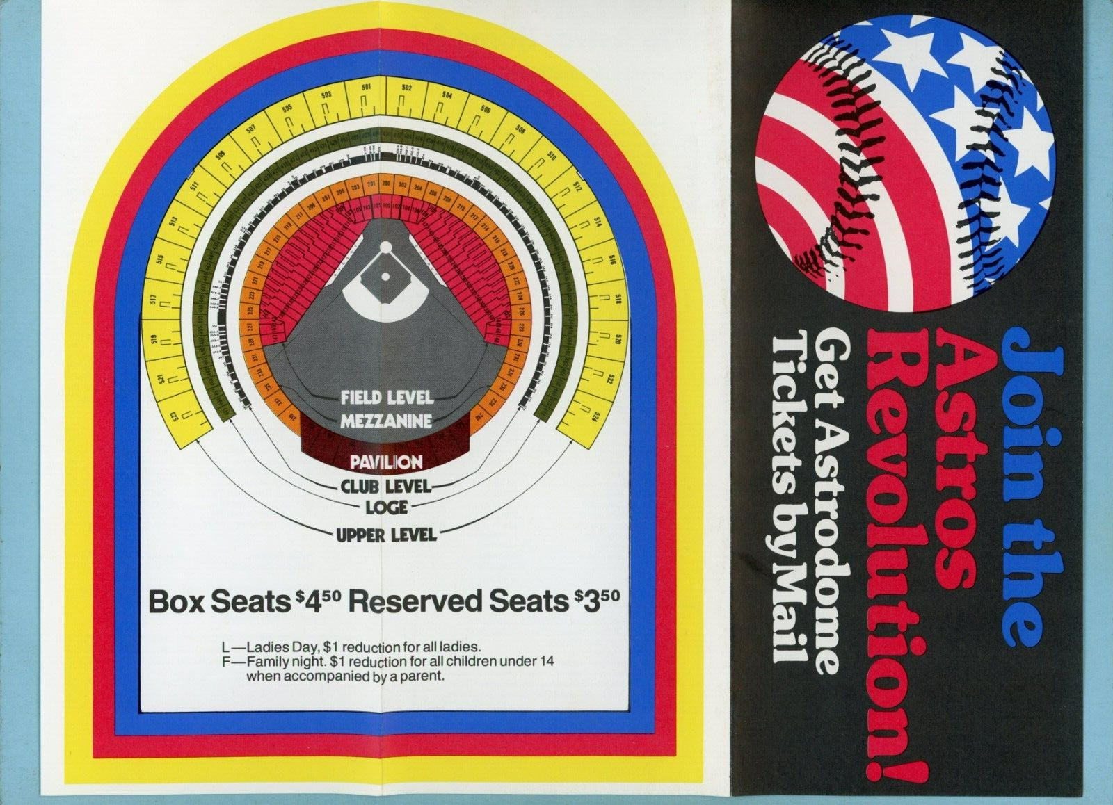 1976 Houston Astros Home Schedule & Ticket Request Pamphlet