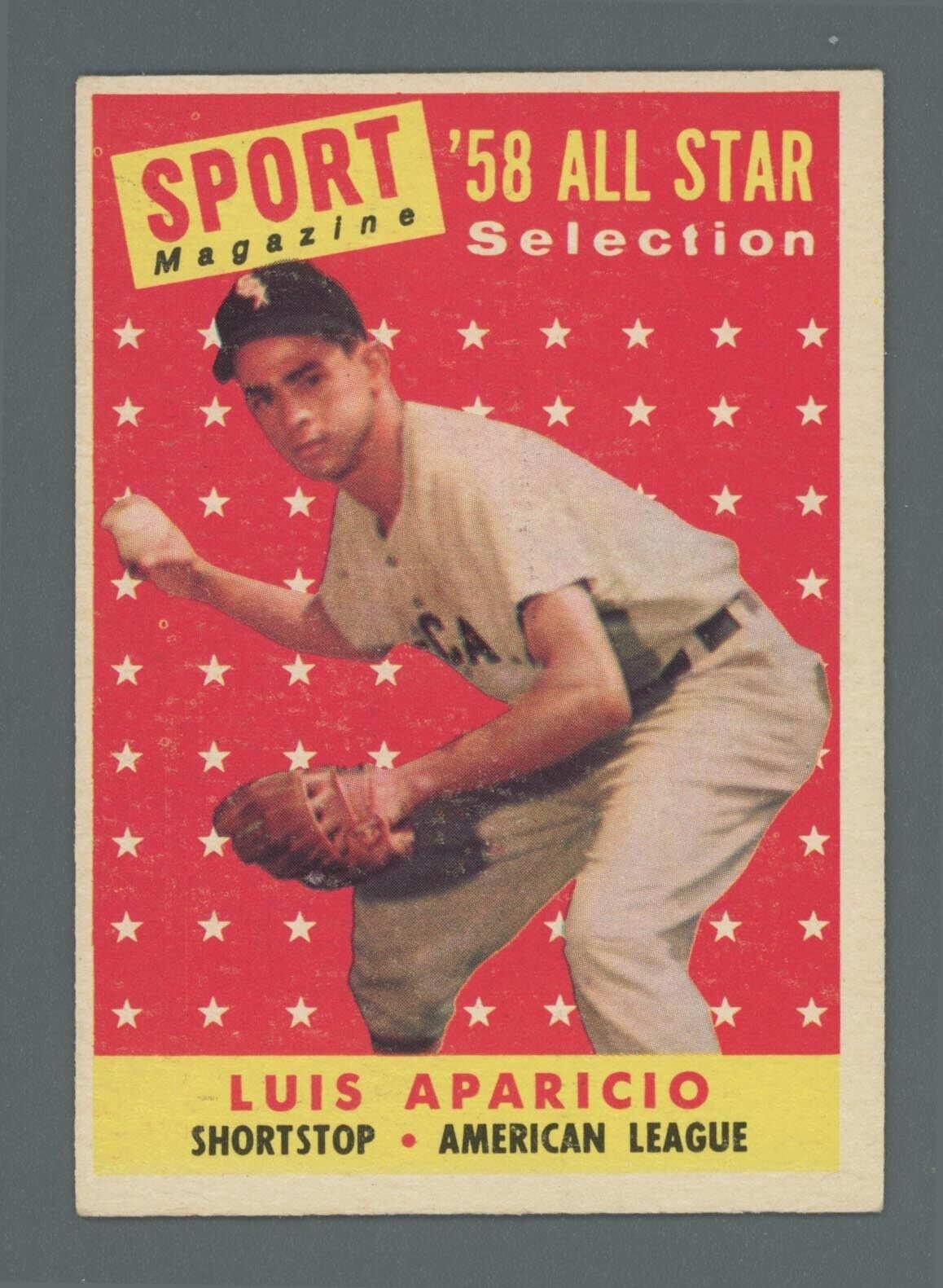 1958 Topps #483 Luis Aparicio All-Star Chicago White Sox Baseball Card EX+