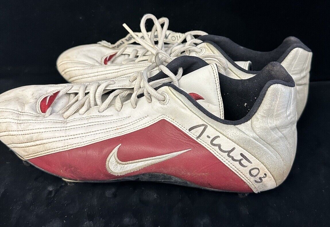 2003 Jason White Oklahoma Sooner Heisman Winning QB DUAL SIGNED GAME USED Cleats