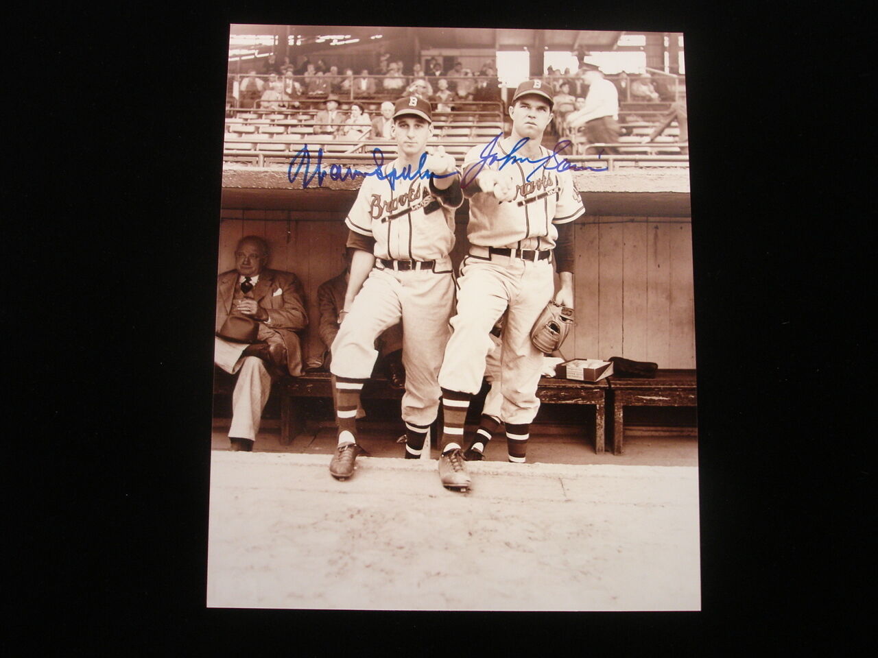 Warren Spahn & Johnny Sain Boston Braves Autographed 8x10 Photograph