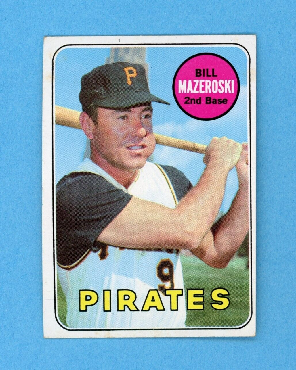 1969 Topps #335 Bill Mazeroski Pittsburgh Pirates Baseball Card EX - EX+