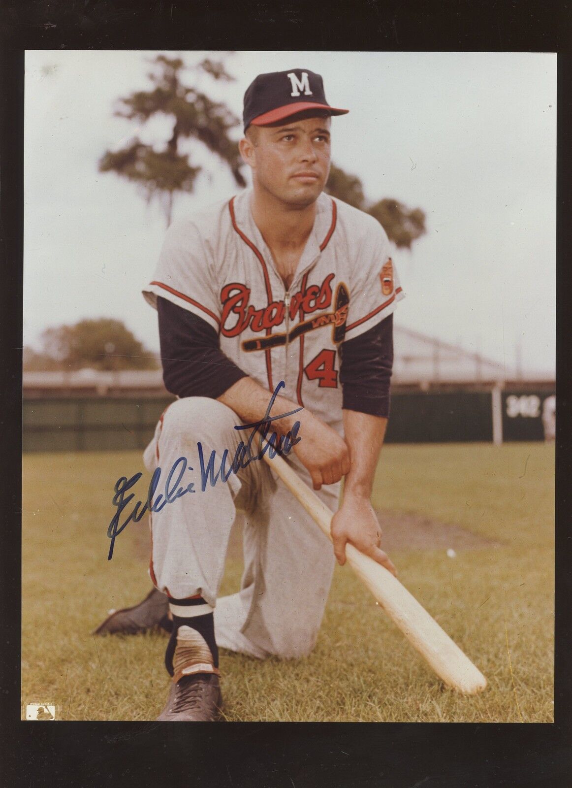 Eddie Mathews Milwaukee Braves 8 X 10 Photo Autographed Hologram