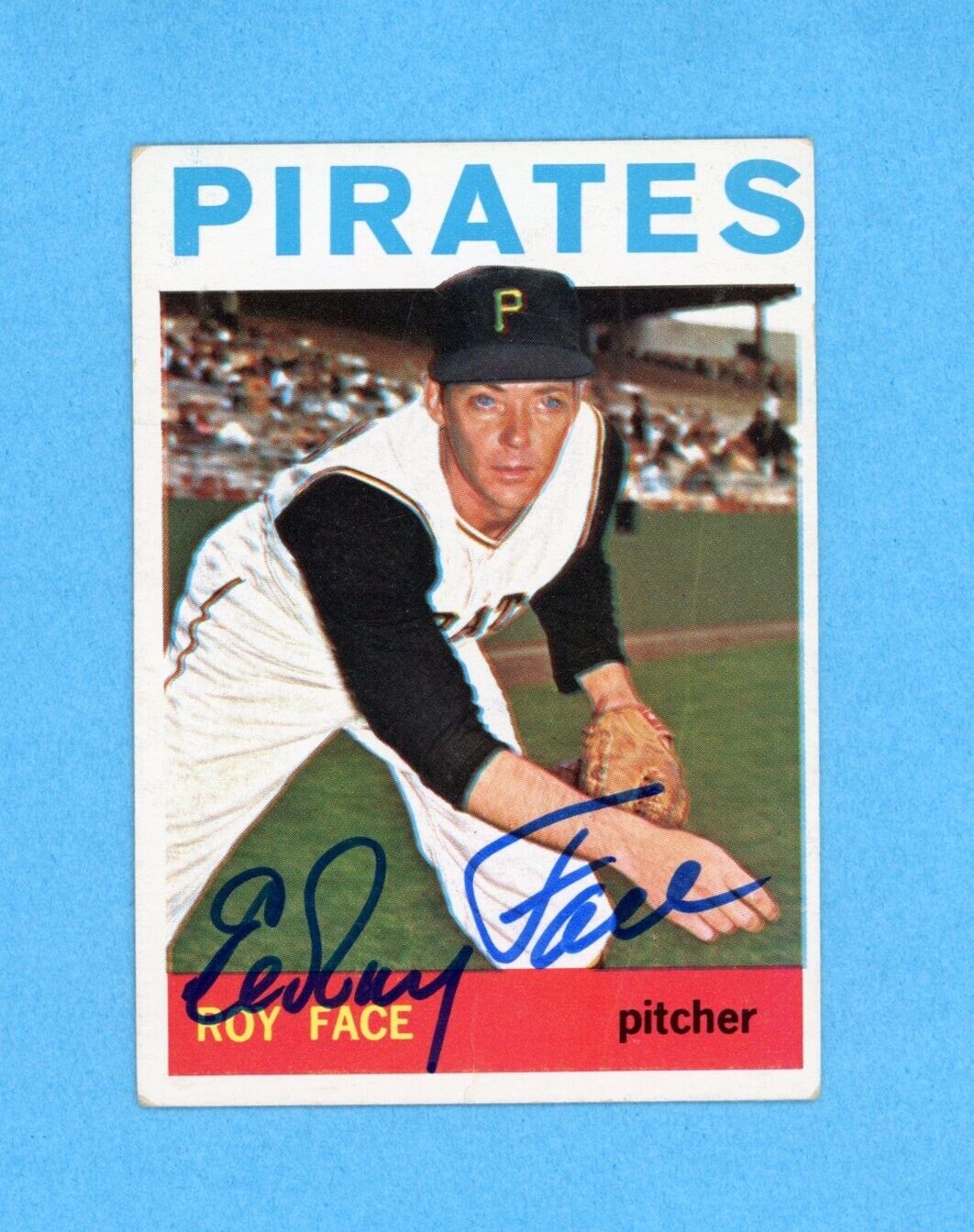 Roy Face 1964 Topps Signed Card #539 Auto w B&E Hologram