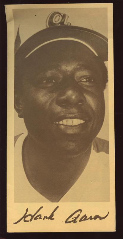 Vintage Hank Aaron Lifetime Home Run Pamphlet EX+