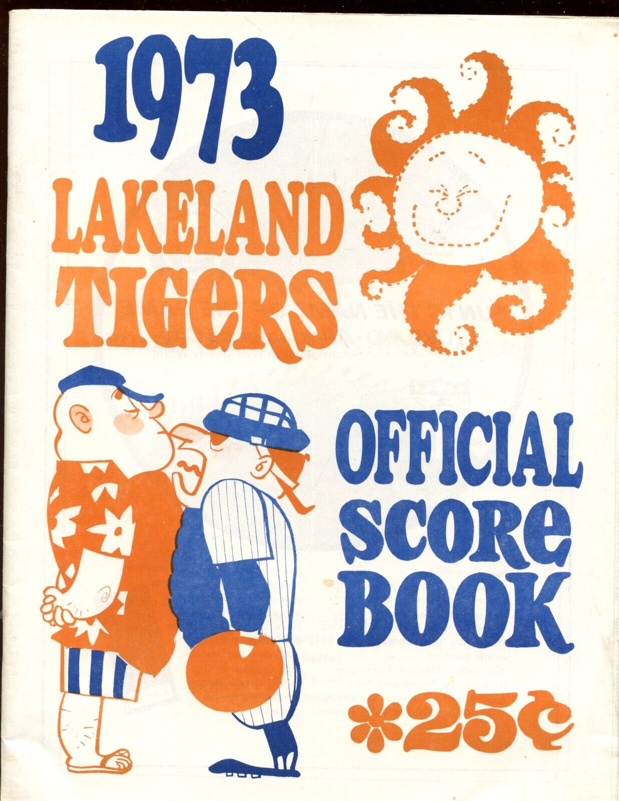 1973 Minor League Baseball Program Lakeland Tigers EXMT