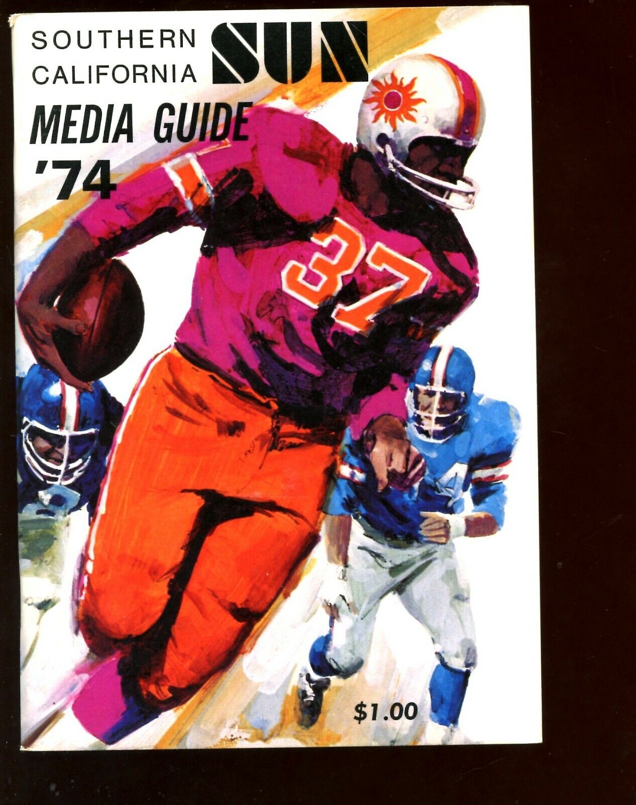 1974 WFL Football Southern California Sun Media Guide EXMT