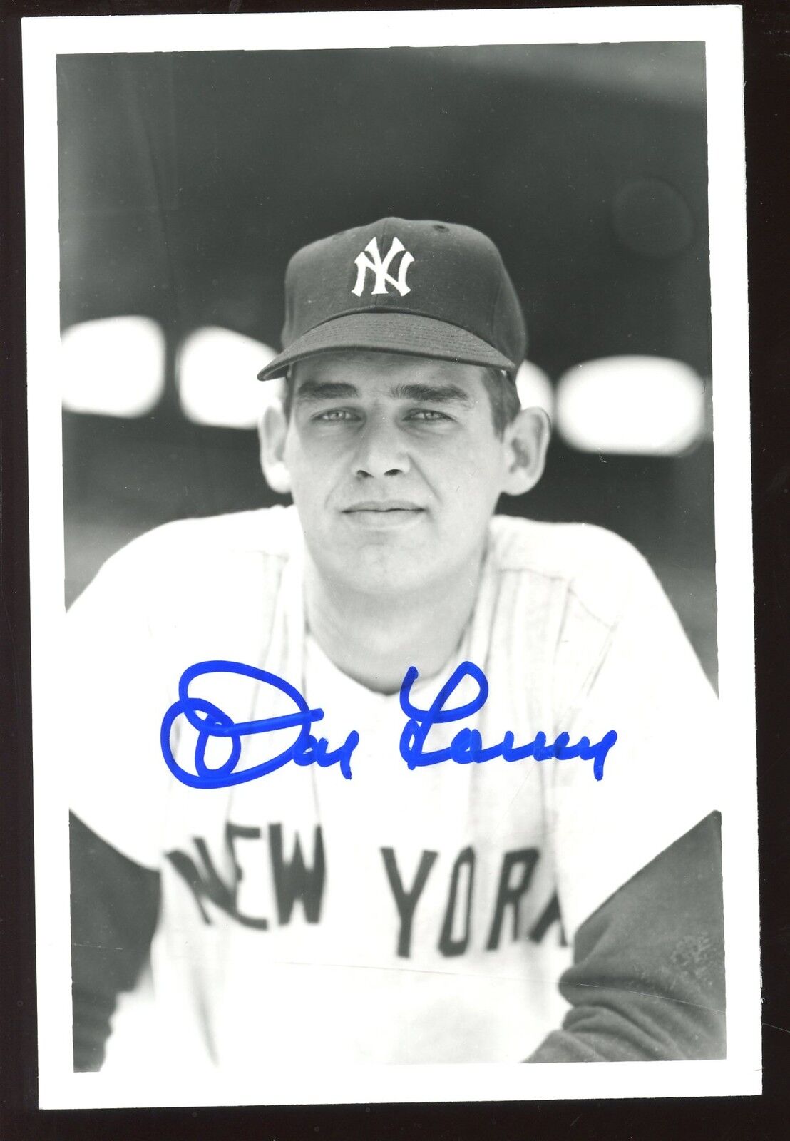 Don Larsen New York Yankees Autographed 4 X 6 B & W Photo Hologram