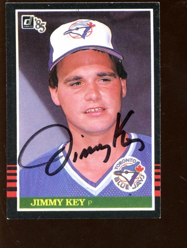 1985 Donruss Baseball Card #559 Jimmy Key Rookie Autographed NRMT 