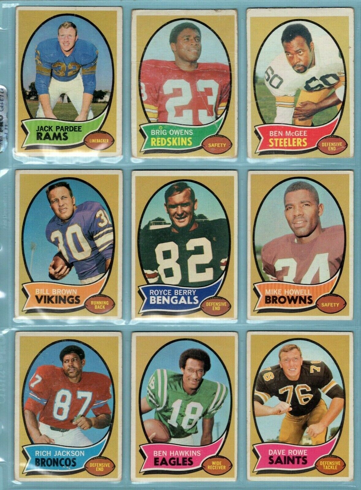 1970 Topps Starter Set Lot of 94 Different Football Cards Low Grade