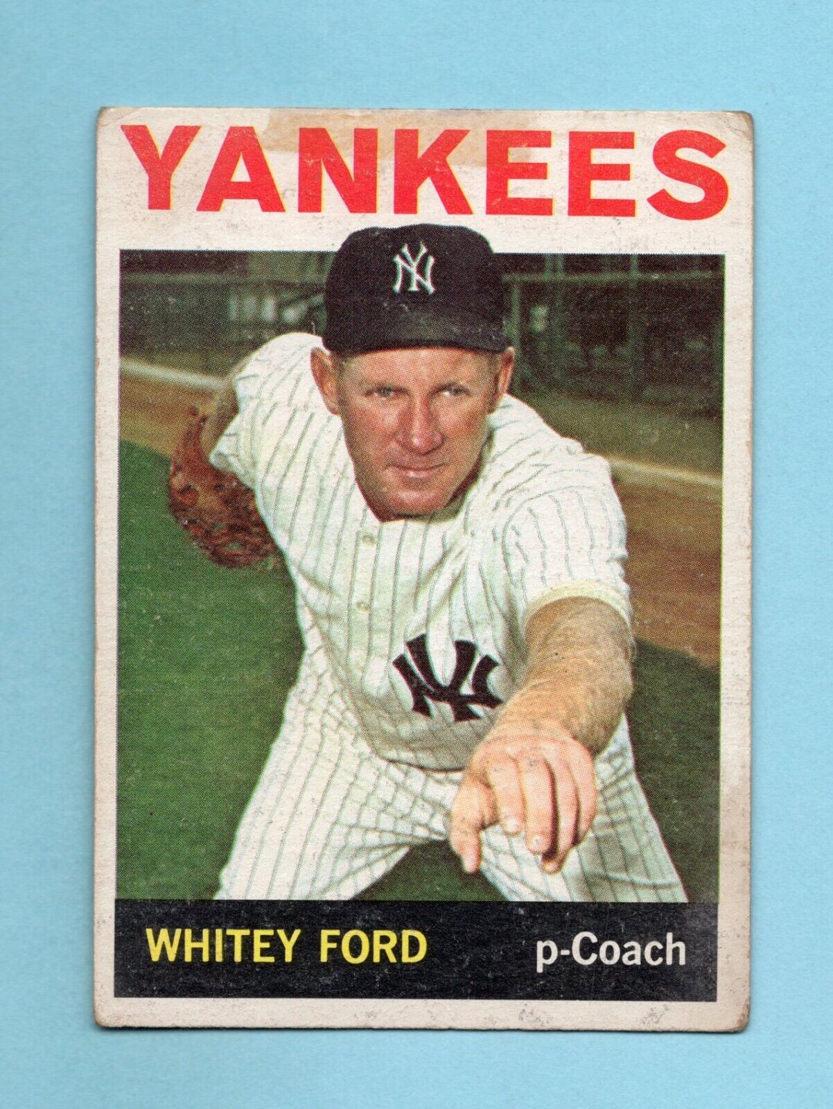 1964 Topps #380 Whitey Ford New York Yankees Baseball Card Vg-Vg+ tp str at