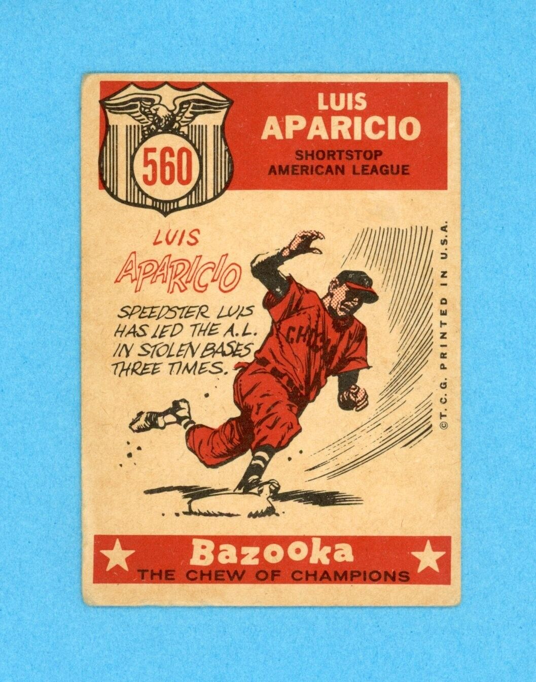 1959 Topps #560 Luis Aparicio All-Star Chicago White Sox Baseball Card VG