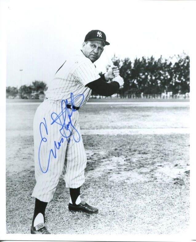 Enos Slaughter 8X10 B&W Auto Yankees PSA/DNA