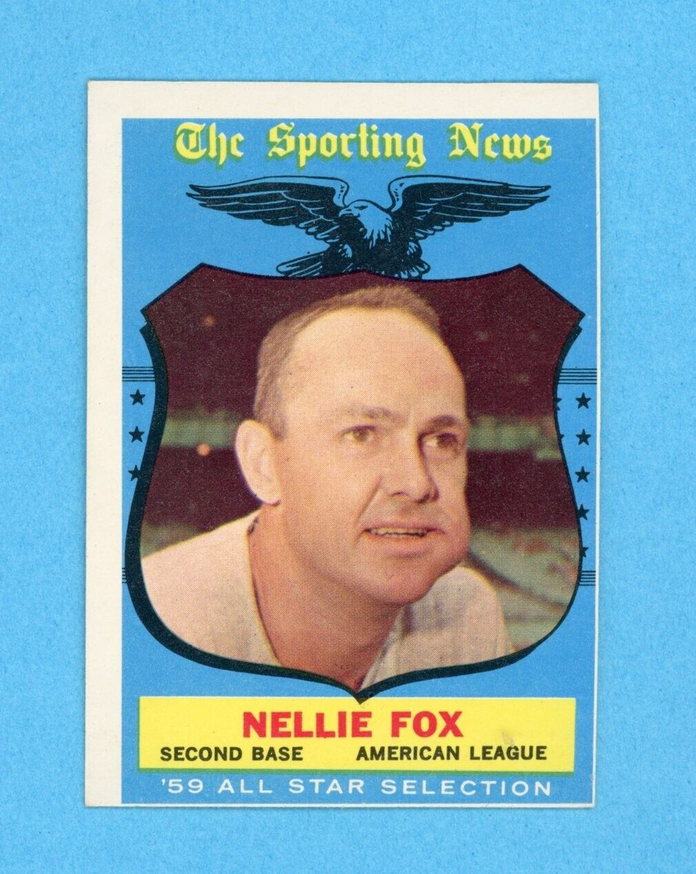 1959 Topps #556 Nellie Fox All-Star White Sox High Number Baseball Card NM o/c