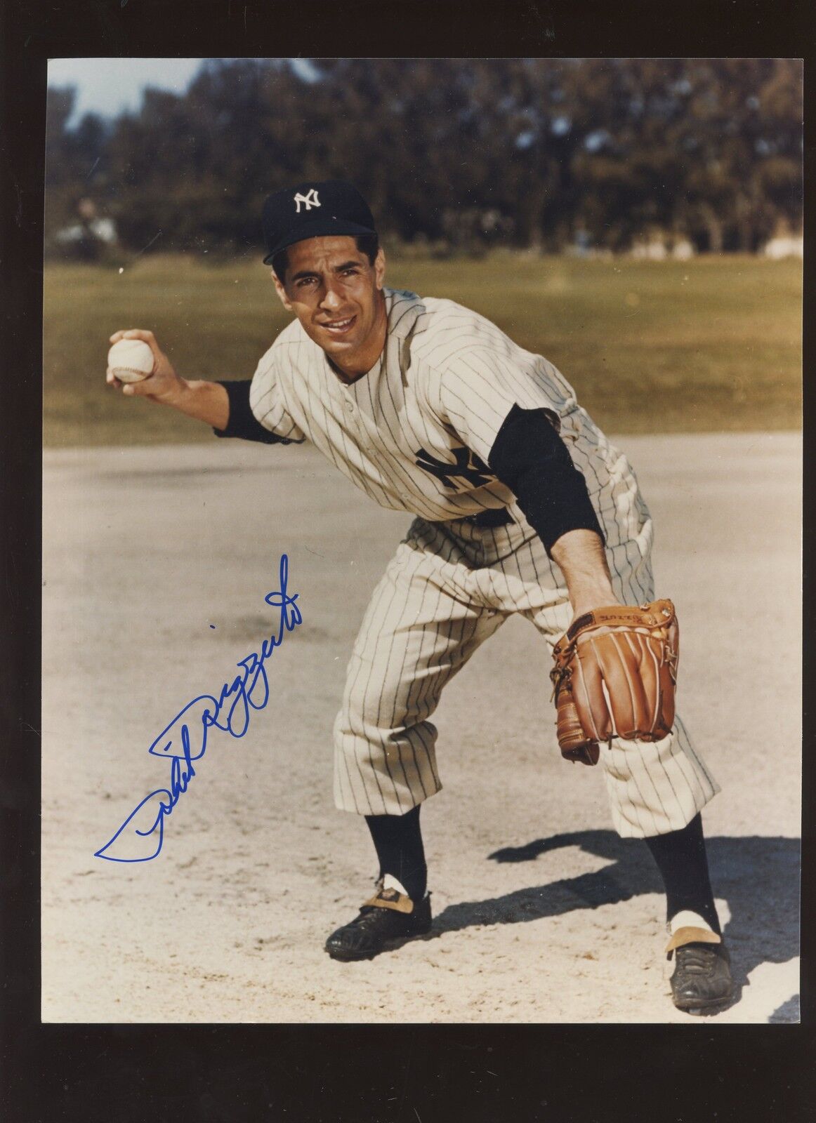 Phil Rizzuto New York Yankees Throwing Autographed 8 X 10 Photo B & E Hologram