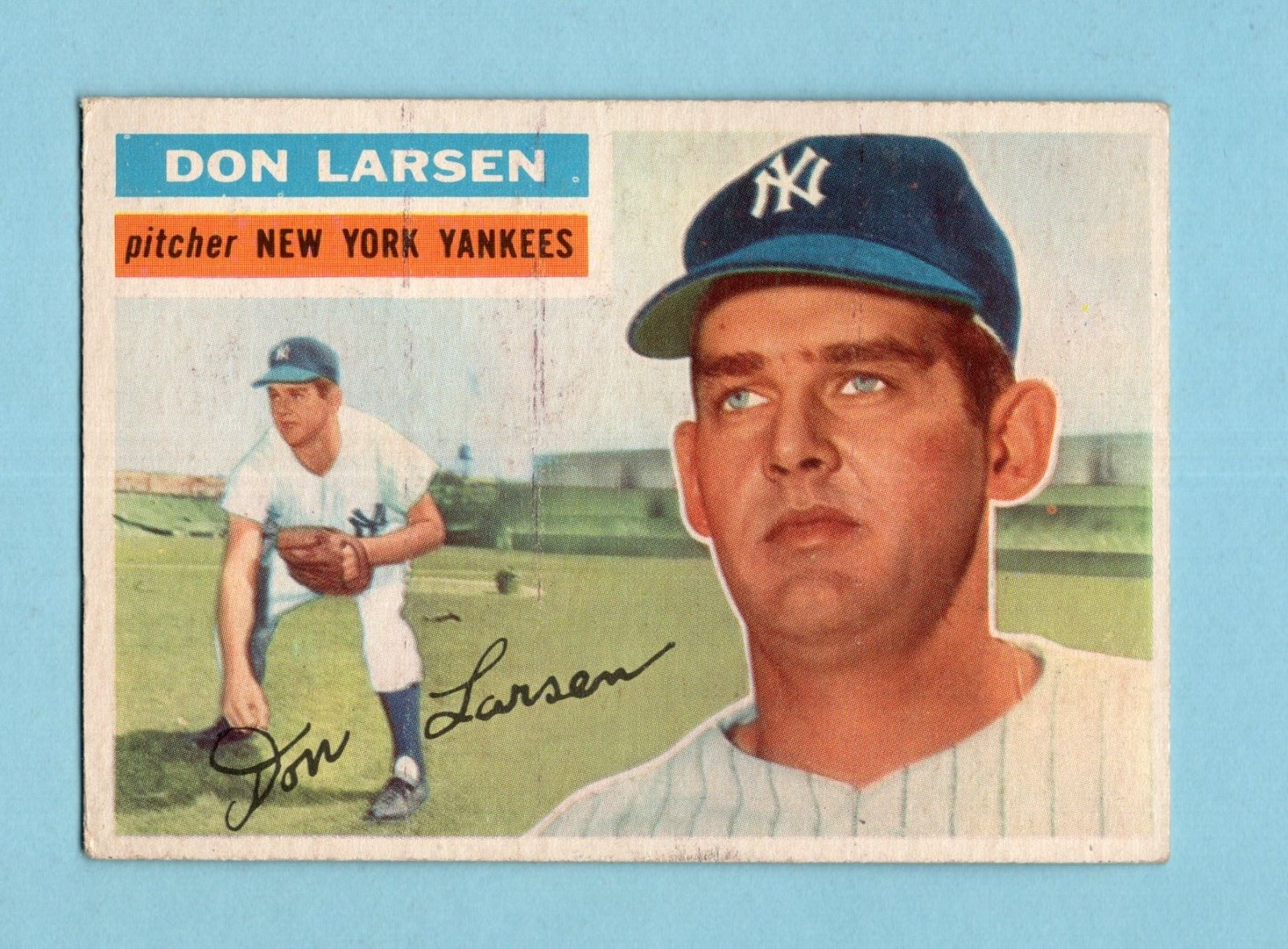 1956 Topps #332 Don Larsen New York Yankees Baseball Card EX pls