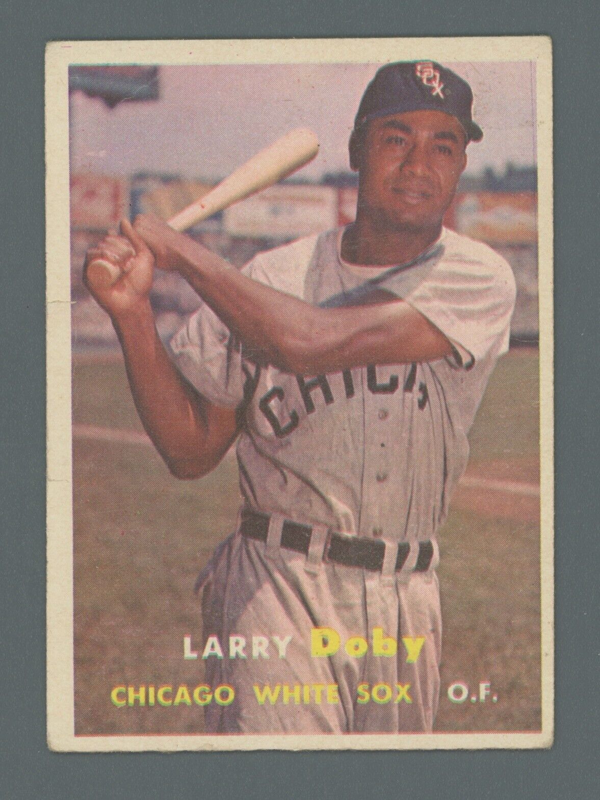 1957 Topps #85 Larry Doby Chicago White Sox Baseball Card EX app wrks