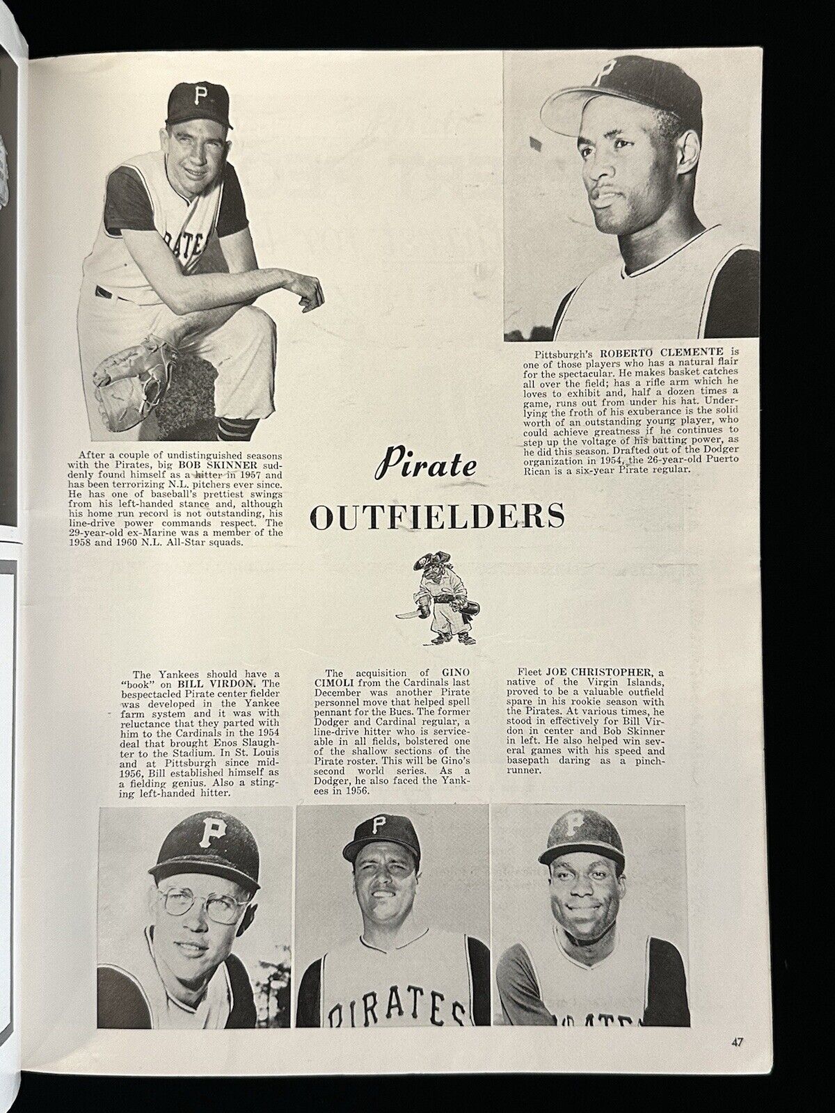 1960 New York Yankees World Series Program vs Pittsburgh Pirates - VG+ unscored