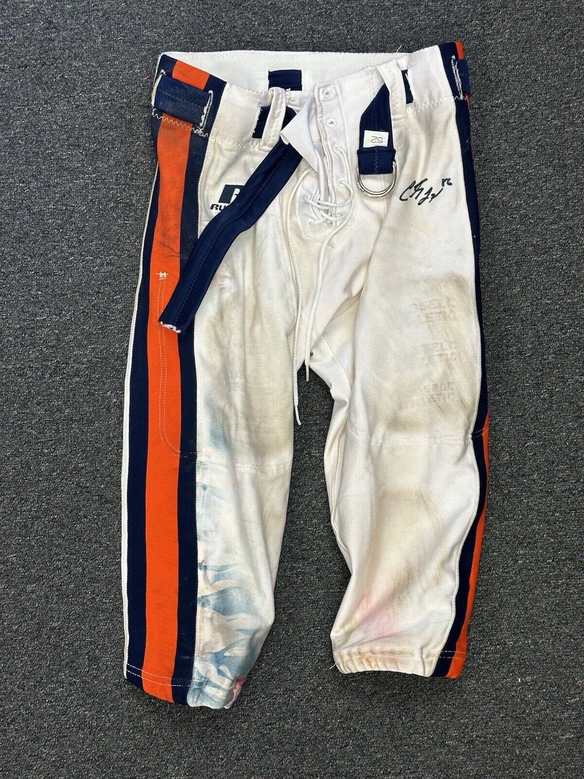 circa 2000s Auburn Tigers #86 GAME USED AUTO Russell NCAA College Football Pants