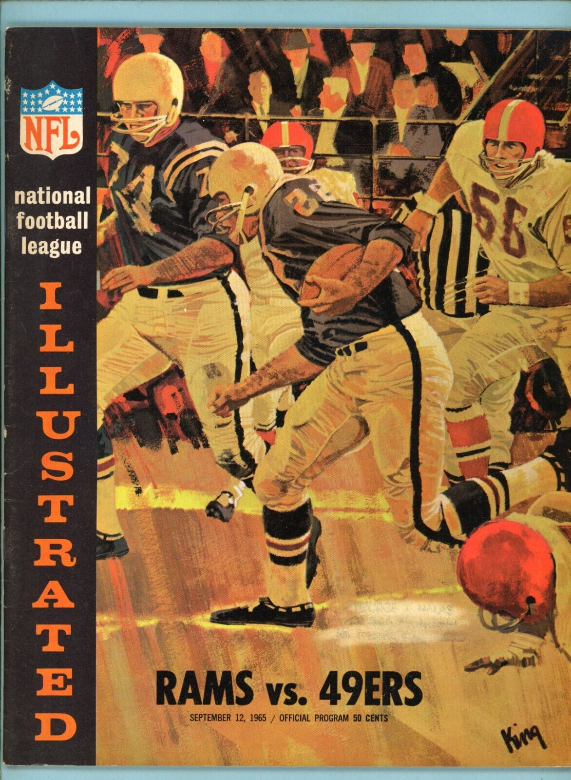 September 12, 1965 San Francisco 49ers vs Los Angeles Rams Program