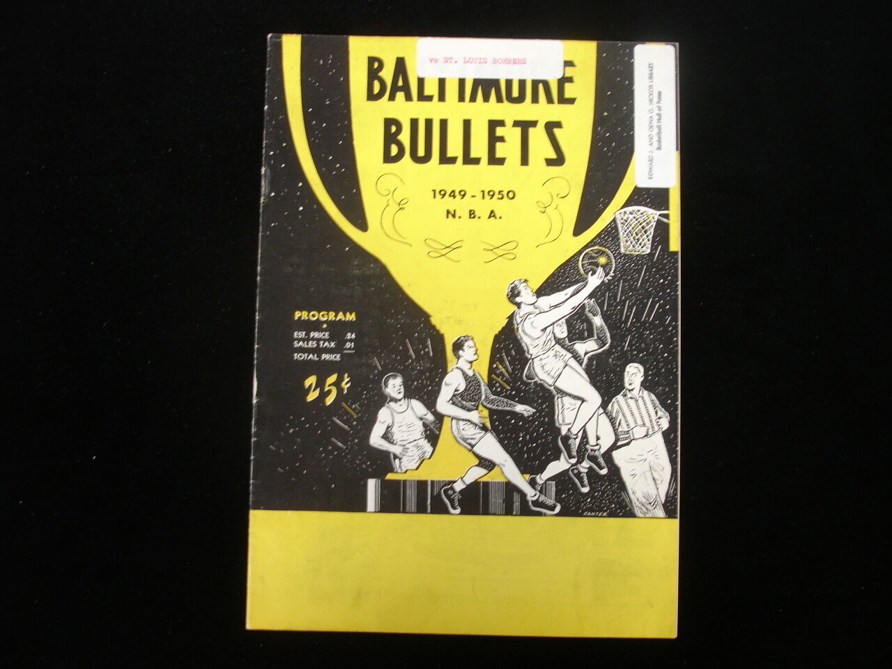 1949-50 St. Louis Bombers @ Baltimore Bullets NBA Program - Scored